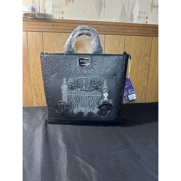 Loungefly Wednesday Adams Nevermore Academy Convertible Tote Bag NWT